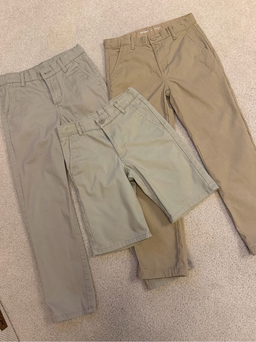 School Uniform Bundle Size 10 | 2 Khaki Pants & 1 Shorts